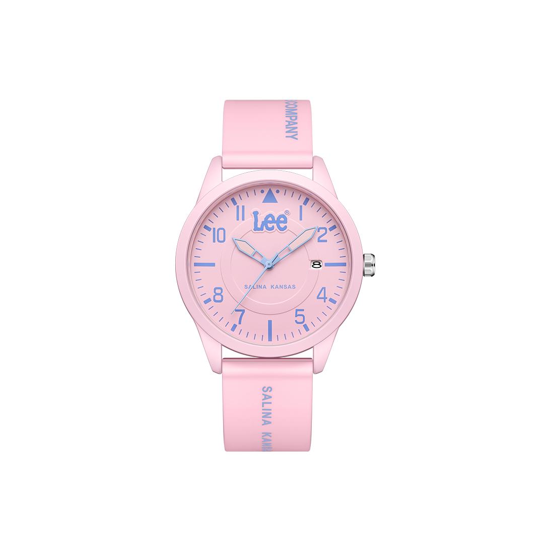 

Lee Wrist Watch Quartz Movement Silicone Strap White Dial Unisex Birthday Schoolmate Back To School Season Box M525-LEE Pink-69LEF-M525A4L4-42SY