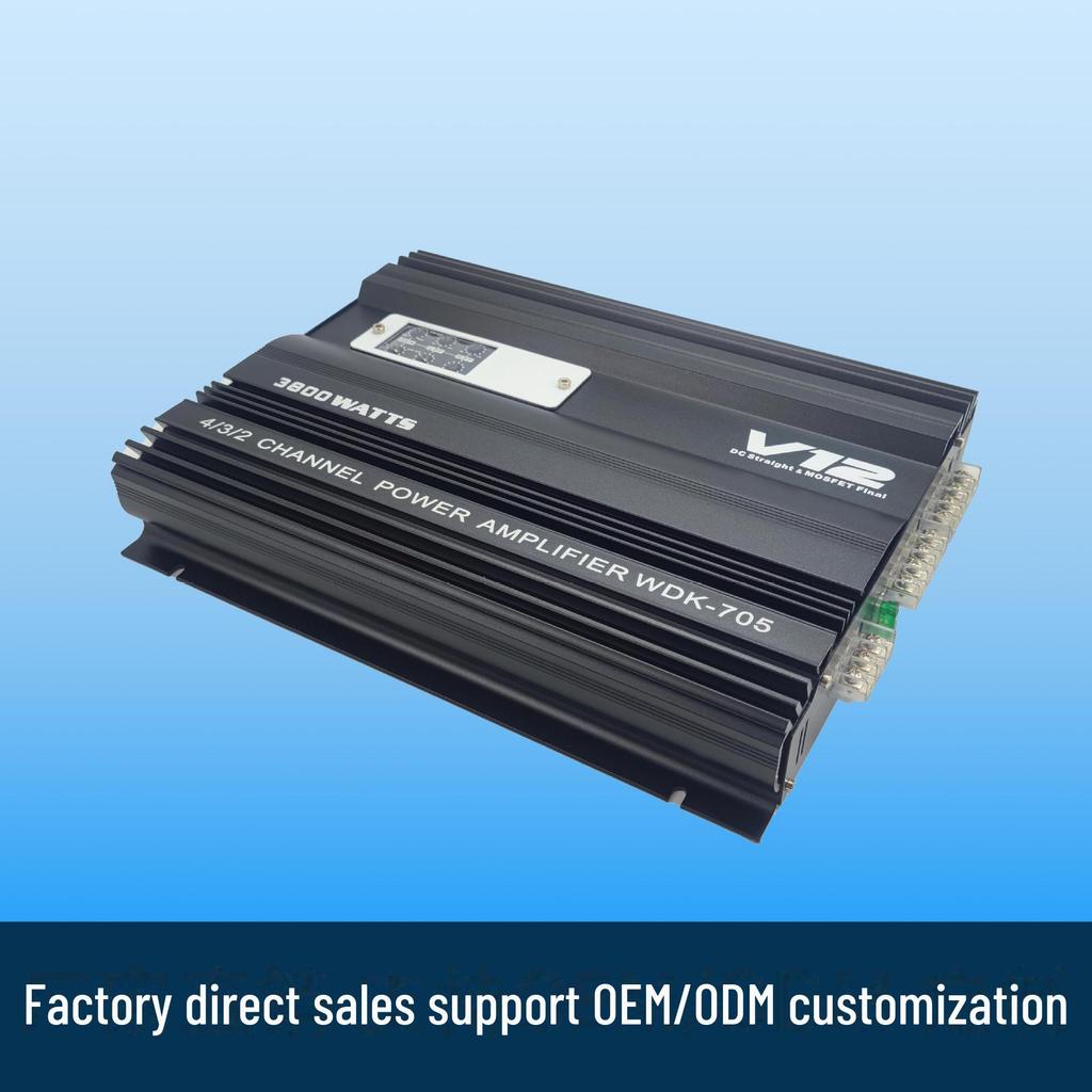 12V High Power Aluminum Alloy Car Audio AB Class Amplifier