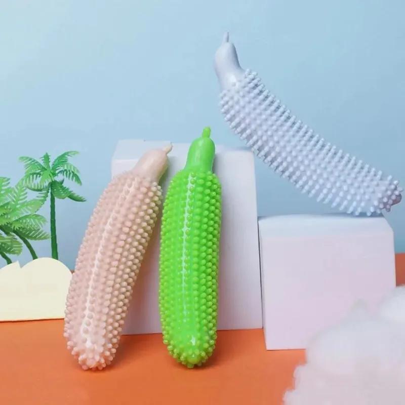 Bâtonnet à râper les dents pour chien Forme concombre Résistant à la morsure TPE Jouet à mâcher pour chien Résistant à l'usure Bâtonnet molaire pour animal de compagnie Nettoyage des dents