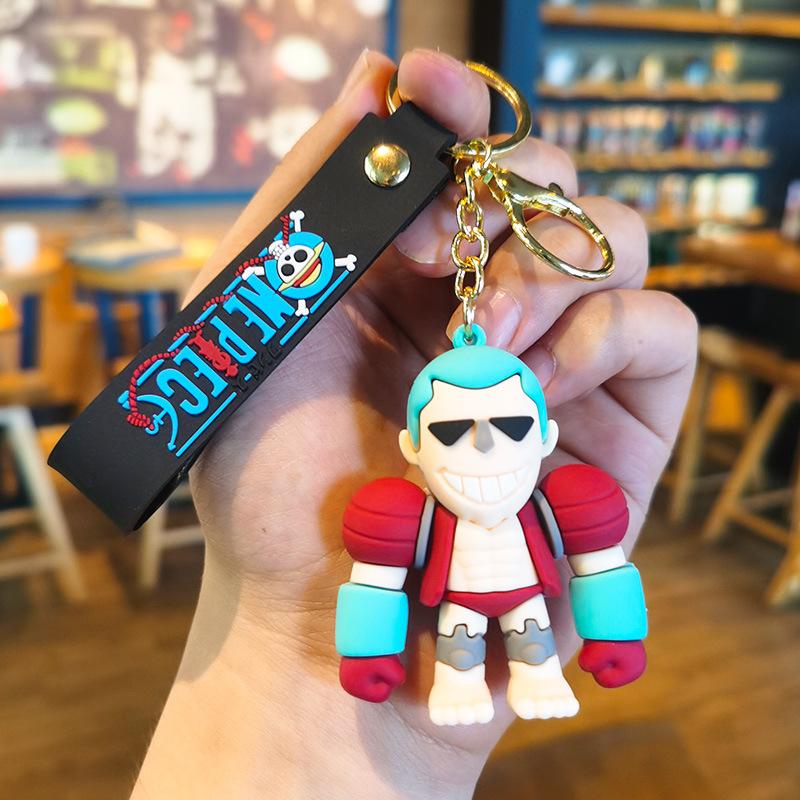 One Piece Series Luffy Ace Zoro Keychain Cross-border Popular Claw Machine Prize Gift for Girls On Festivals Kawaii Cute