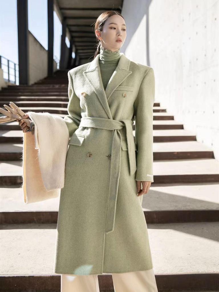High-End Women's Double-Sided Cashmere Wool Coat - Loose Fit for Autumn/Winter