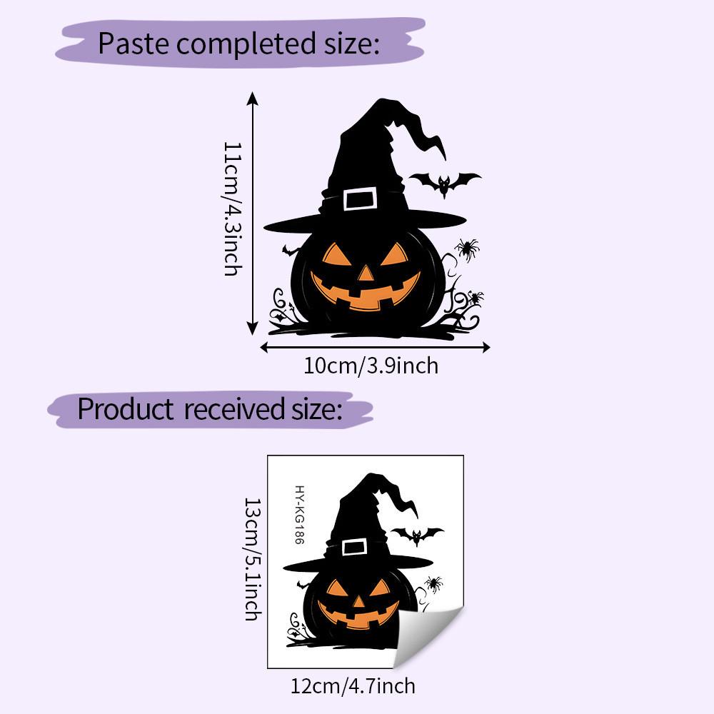 Halloween Pvc Pumpkin Witch Hat Spider Switch Sticker Living Room Decor Wall