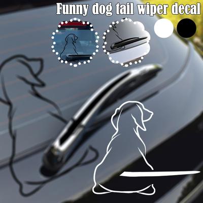 Vinil Araba Sticker Köpek Araba Arka Cam Sileceği Vinil Sanat Çıkartmaları Kamyon Araba Tampon Dekor Poster Duvar Dekorasyonu S8e4