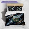 Set Biancheria da Letto Stampata Calcio Argentina 3 Pezzi Copriletto Traspirante Accogliente come Regalo per Inaugurazione Casa o Festa