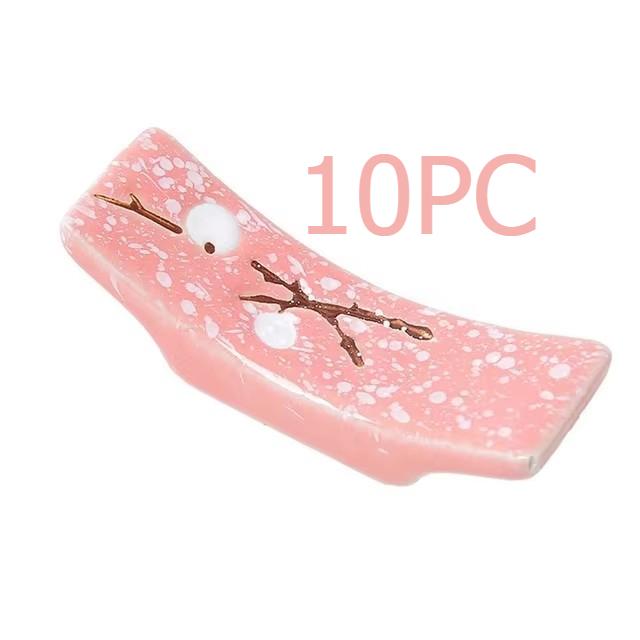 1/4/10Pc Japanese Plum Blossom Ceramic Chopstick Holder Creative Kitchen Supplies Household Chopstick Holder Care Gadget