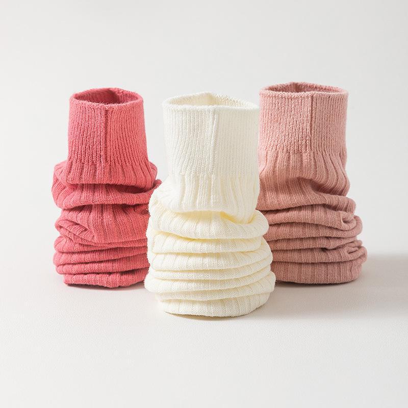 Autumn/Winter Women's Long Tube Striped Cotton Socks - Breathable, Sweat-Absorbent, Boneless Pile Design.
