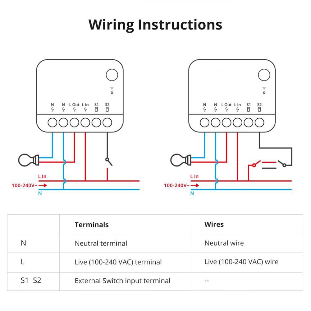 Home Automation Switch ZBMINIR2 Smart Switch 10 Amps Current Rating 120 Volts Operating Voltage Smart Home Lighting