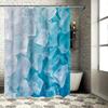 Ice Crystal Shower Curtain for Bathroom - Waterproof and Durable with Vibrant Blue and White Design Easy To Clean and Maintain