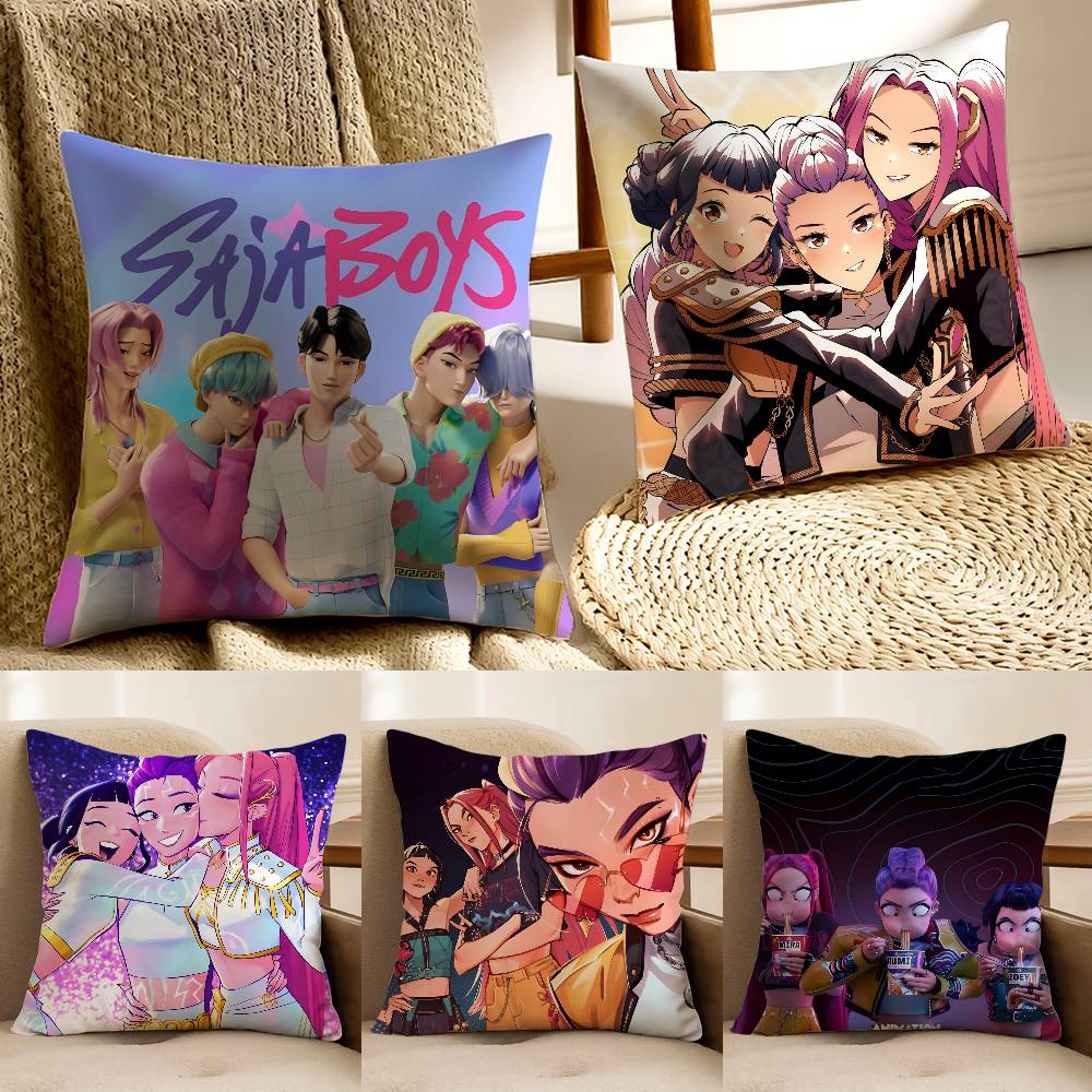 Kpop Demon Hunters Pillow Case Anti-Dustmite Invisible Zipper Sofa Bed