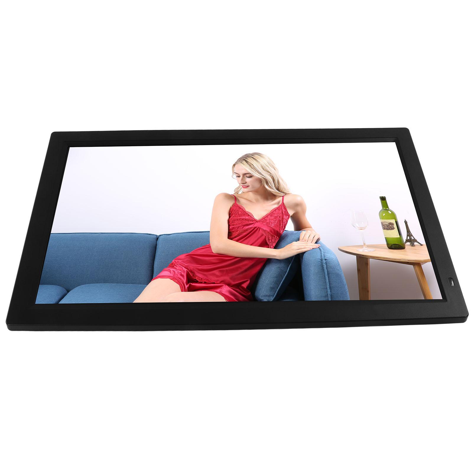 

24-дюймовый экран дисплея изображения 1080P Музыка Часы Календарь Функции Цифровая фоторамка для дома EU Plug