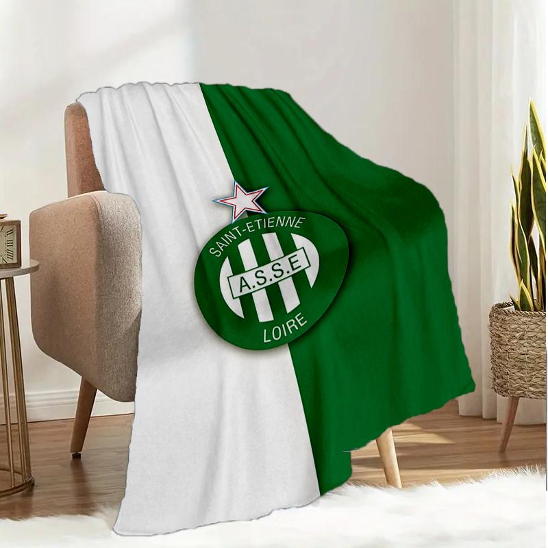 Green Saint-Etienne Football Blanket Lightweight Ideal Bedding Blanket Perfect for Travel, Living Rooms, Offices, Sofas, Fan Christmas gift