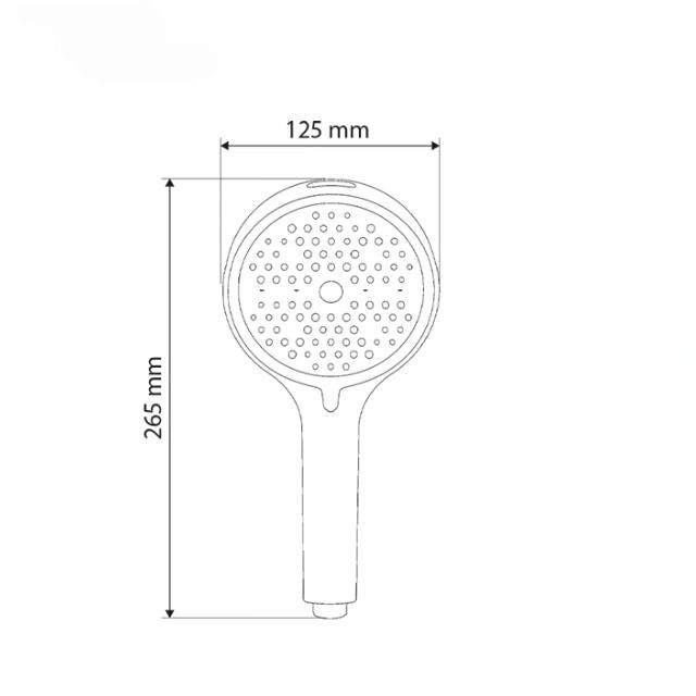 SUPOR Handheld Shower Head with Large Panel and Spray Gun, 1.5m Shower Hose, 3-Piece Shower Set
