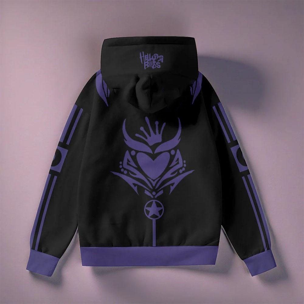 Helluva Boss Stolas Cosplay Hoodies Fleece Lässige Langarm-Sweatshirts Langarm Unisex Streetwear Herren Damen Kleidung