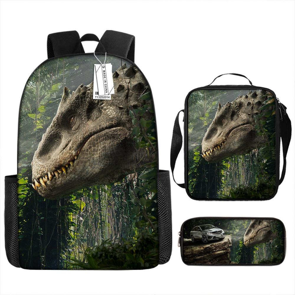 Jurassic Park Trendy Backpack European and American Retro Schoolbag Fourth Grade Bag Dinosaur Backpack