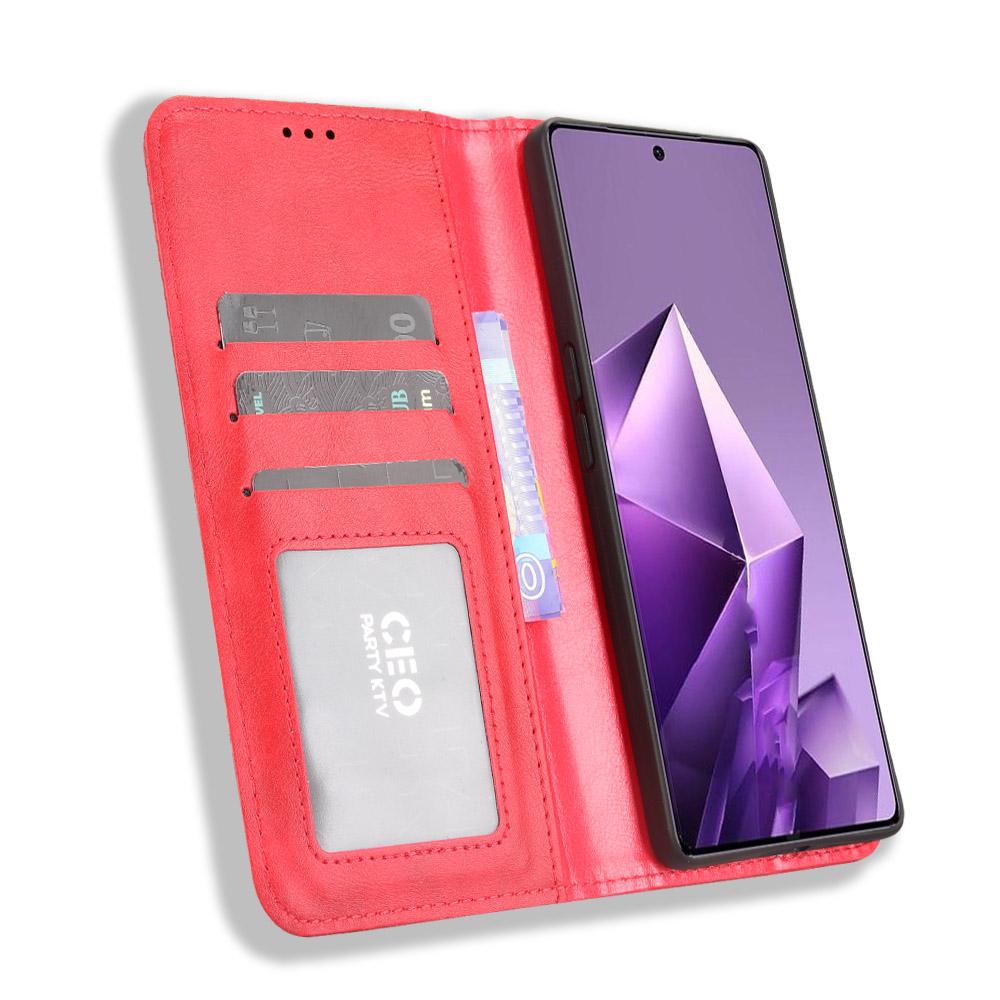 Kožené pouzdro pro Infinix Note 50 Pro+ 5G Peněženka Stojánek Retro Textura Kryt na telefon