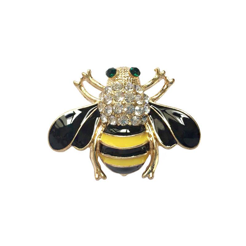Animal Insect Alloy Sparkling Bee Brooch Pin Jewelry For Women Fashion Accessory