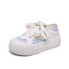 Tulip thin breathable bread shoes women's new thick-soled little white shoes can be stepped on lazy people and canvas shoes