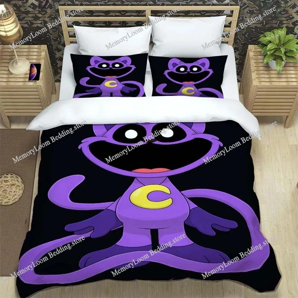 3D Print Anime Smiling Animals CATNAP DOGDAY Bedding Set Brand New Cool Anime Quilt Cover Pillowcase Cute Cartoon Children Gift