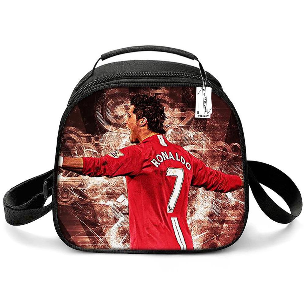 Messi & Ronaldo World Cup Kids' Lunch Bag - Insulated Handheld Picnic Bag for Students