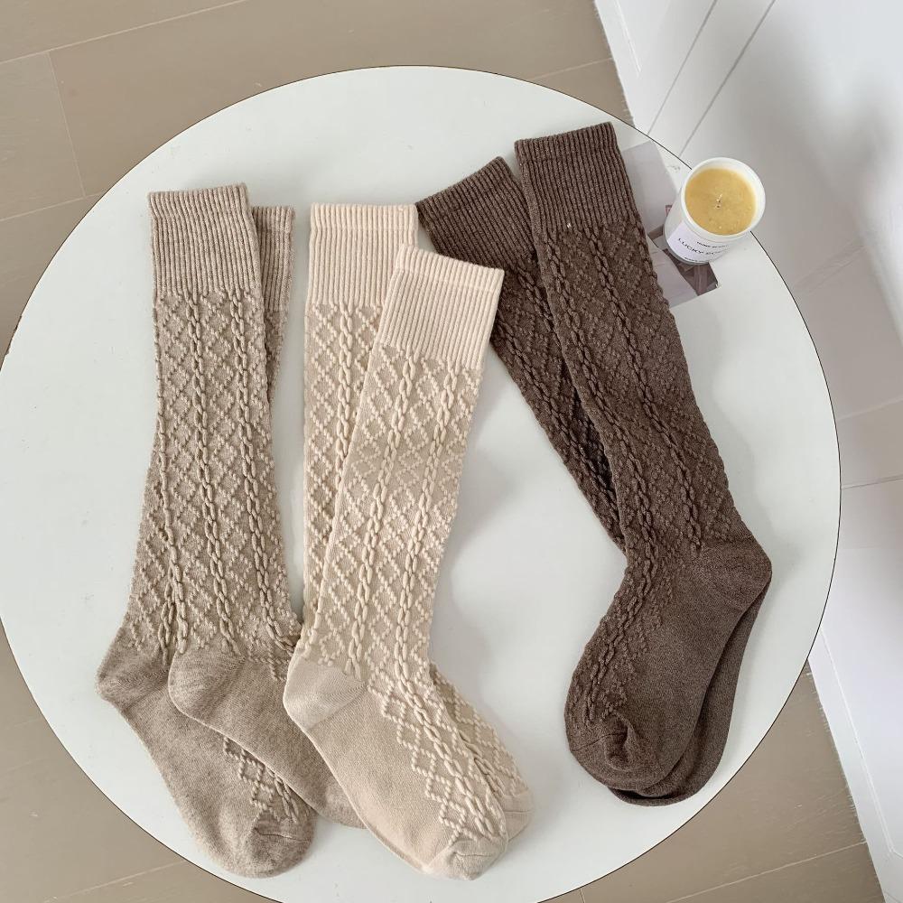 JK Calf Long Socks Thicke Knitted Stockings Harajuku Mid-tube Stcoking Sleeping