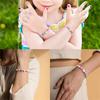 JYL TS Bracelet Adjustable  Macaron Heart Letter Beads Attracts Sweet Fortune