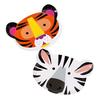 Talking Tables FACE Safari Jungle Zoo Animal Tiger Zebra Party Plates, Pack of 12, Width 23cm, 9"", Orange, White and Bl