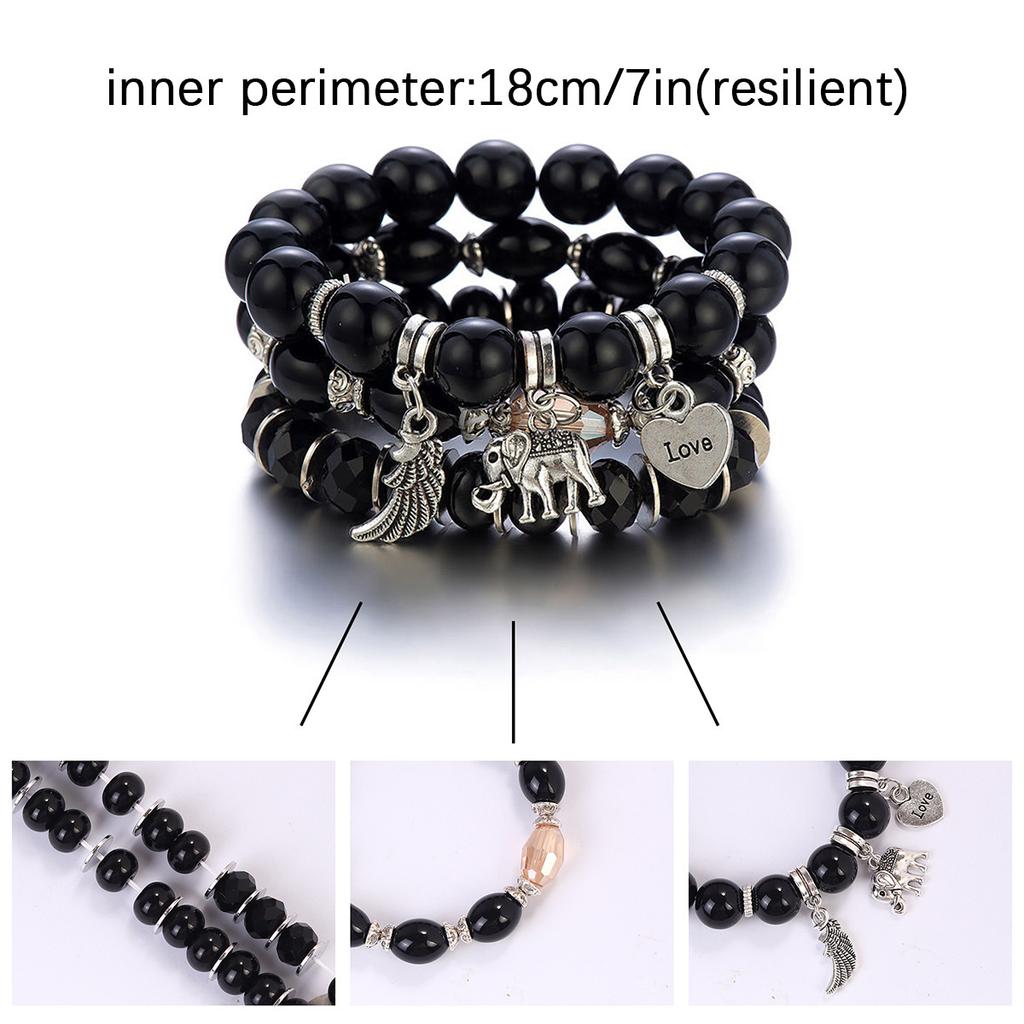 JYL TS Bracelet  Bohemian Elephant Wing Heart Adjustable Guards Joy & Love