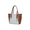 Michael Kors Mk Charlotte Monogram Commuter Zipper Tote Bag Women Tote Vanilla 35T0GCFT3B-VANILLA