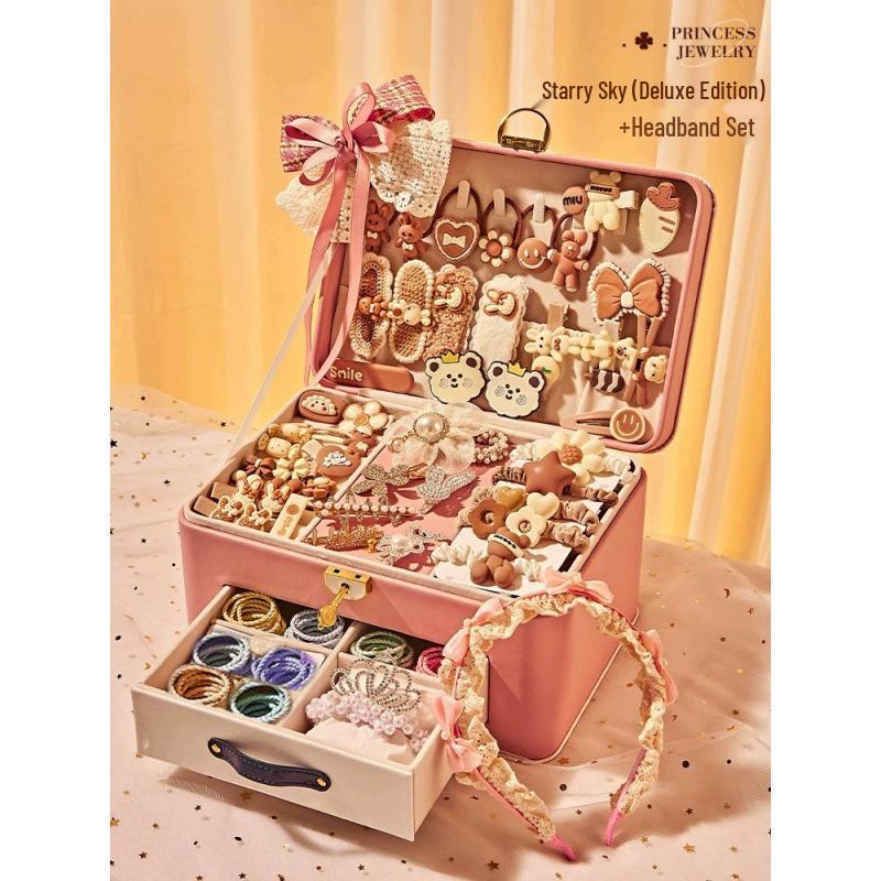 Deluxe Princess Hair Accessories & Jewelry Gift Set for Girls - Perfect for Birthdays and Children's Day