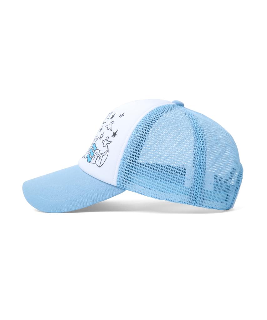 MARK GONZALES X Barrel Mesh Trucker Cap - Blue