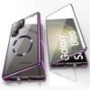 Case for Samsung Galaxy S25 Ultra S26 S24 Plus S23 S22 FE Double Sided Tempered Glass, Magnetic Aluminum Alloy, Magsafe Wireless Charging Phone Bumper