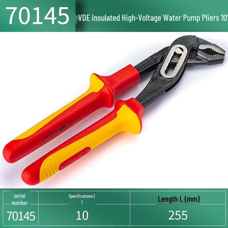 SATA VDE Insulated Water Pump Pliers 10-inch
