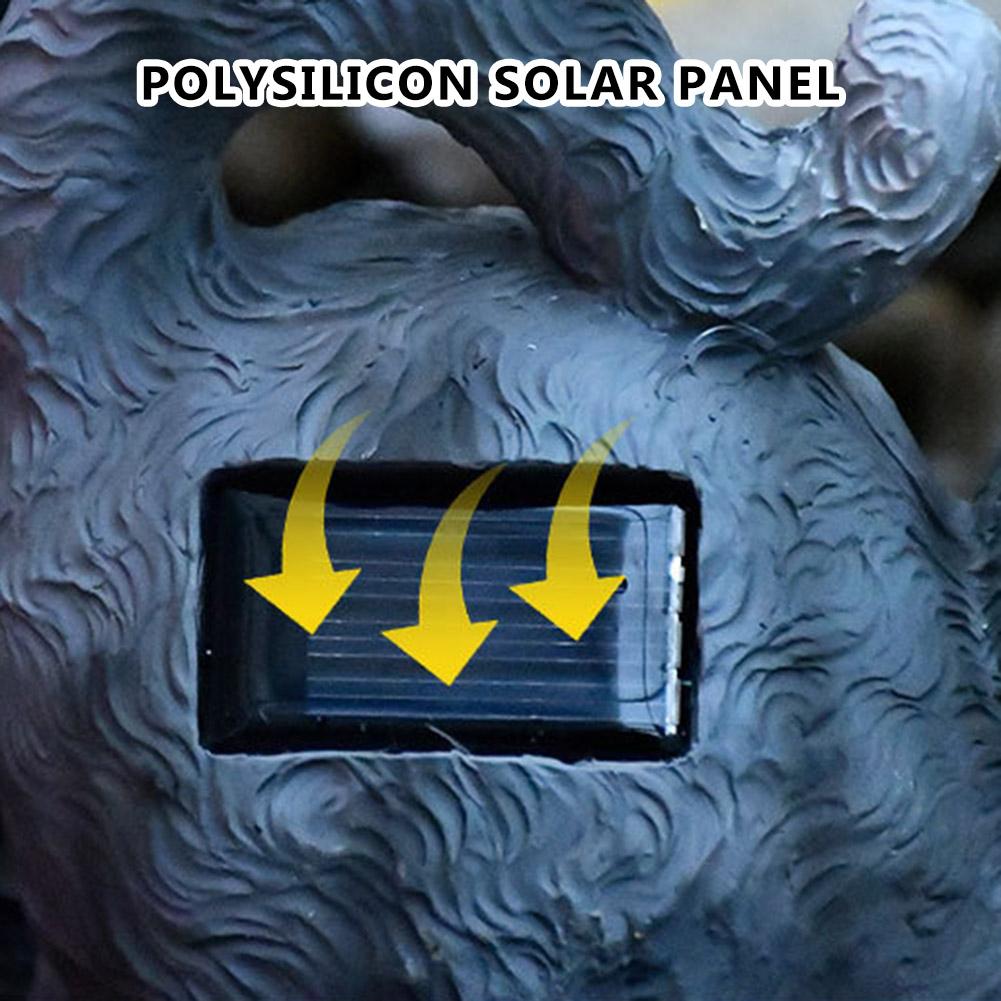 Cat Solar Garden Statue Cute Cat and Butterfly Figurine Housewarming Gift Solar Garden Statue Cat Lawn Ornament for Yard Patio