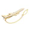 Men Tie Clip Golden Airplane Chain Styling Lapel Pin Detachable Design Practical Tie Tack Commuting Wear Accessory