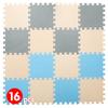 0,4 Zoll / 16 Stück Dicke Quadratische Puzzlematte, 30*30cm EVA-Schaumstoff Baby-Spielmatte für Aktivitäten im Kinderzimmer, Rot/Gelb/Blau/Grün