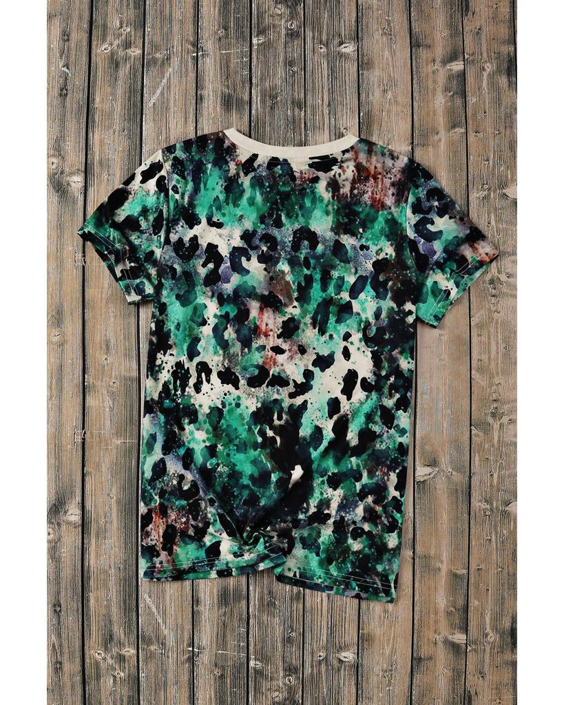 Azura Exchange T-Shirt mit Leopardenmuster und Grafik