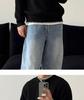 Men's Cleanfit Henley Collar Knit Sweater - Autumn/Winter High-End, Casual Base Layer