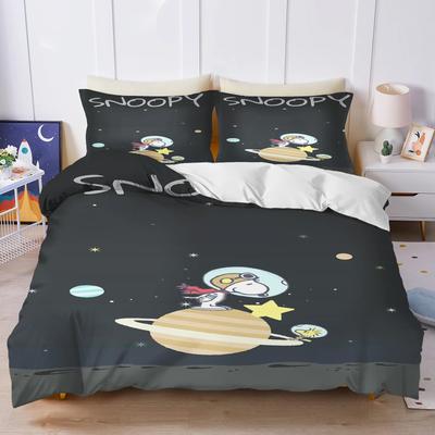 Juego de Funda Nórdica Snoopy Ropa de Cama Tamaño King Size Funda de Lujo 3 Piezas 100% Poliéster Suministros de Navidad Decoraciones Lindo Dibujo Animado Impreso