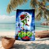 Christmas Gift Oscar Comedy Movie How the Grinch Stole Christmas Soft Beach Towel Outdoor Camping Vacation Swinging Beach Scarf Decorative Blanket B13