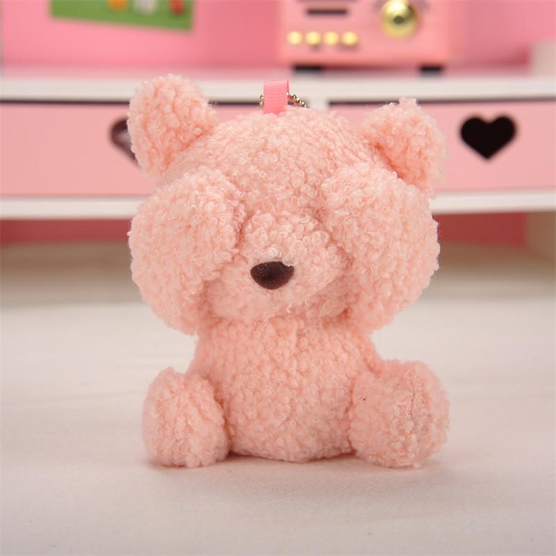 Charming Teddy Bear Plush Keychain Delightful Short Plush Mini Stuffed Animal