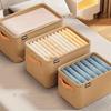 3pcs Clothes Storage Bags Portable Household Clothing Organizer Home Foldable Dust-proof Quilt Storage Container Storage Box