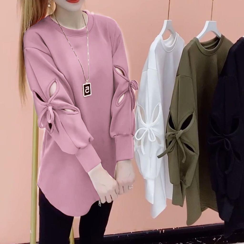 Frau T-shirt Koreanische Mode Kleidung Elegante Top Frühling Kleidung Schwarz Streetwear Beiläufige Lange Weiß Lose Herbst Frauen T-shirt