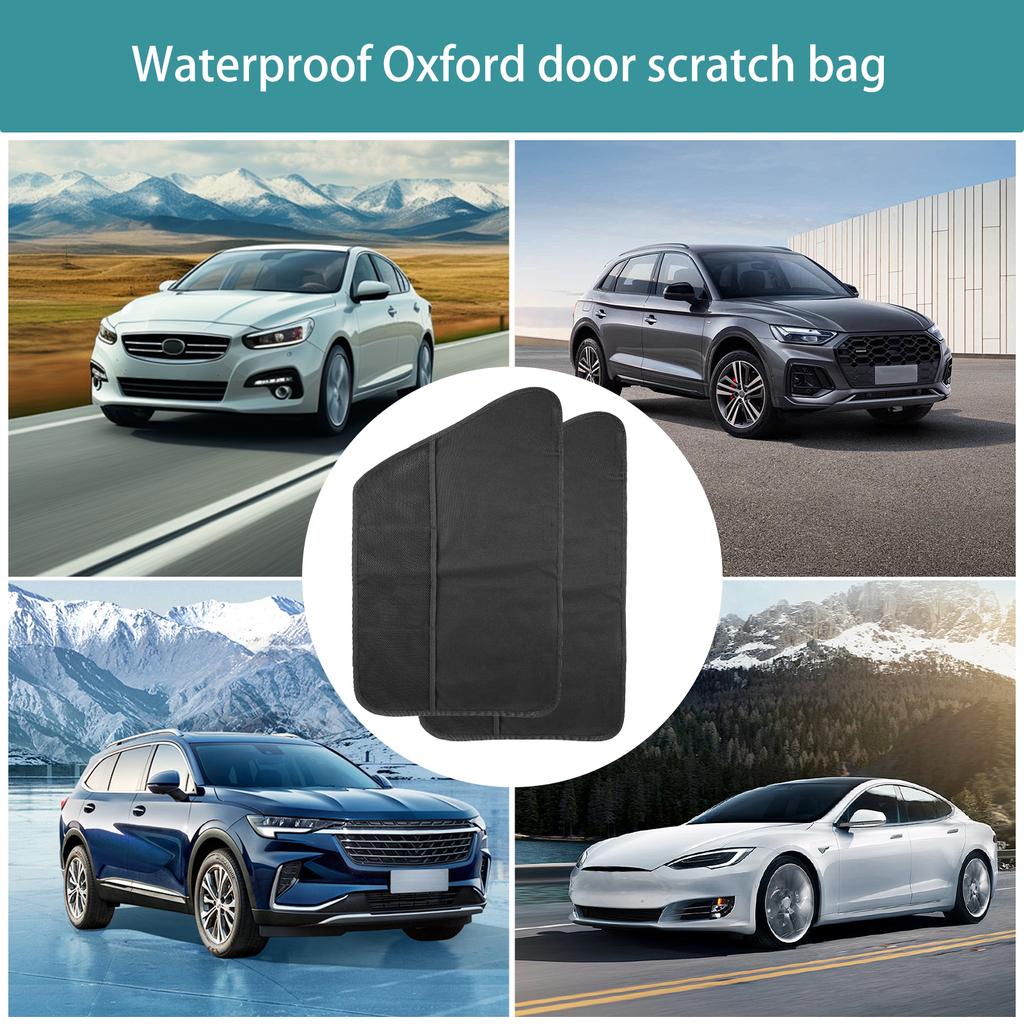 2Pcs Car Door Protector Cover Anti Scratch Anti Kick Oxford Cloth Protective Side Door Car Pet Mat Vehicle Interior Accessories