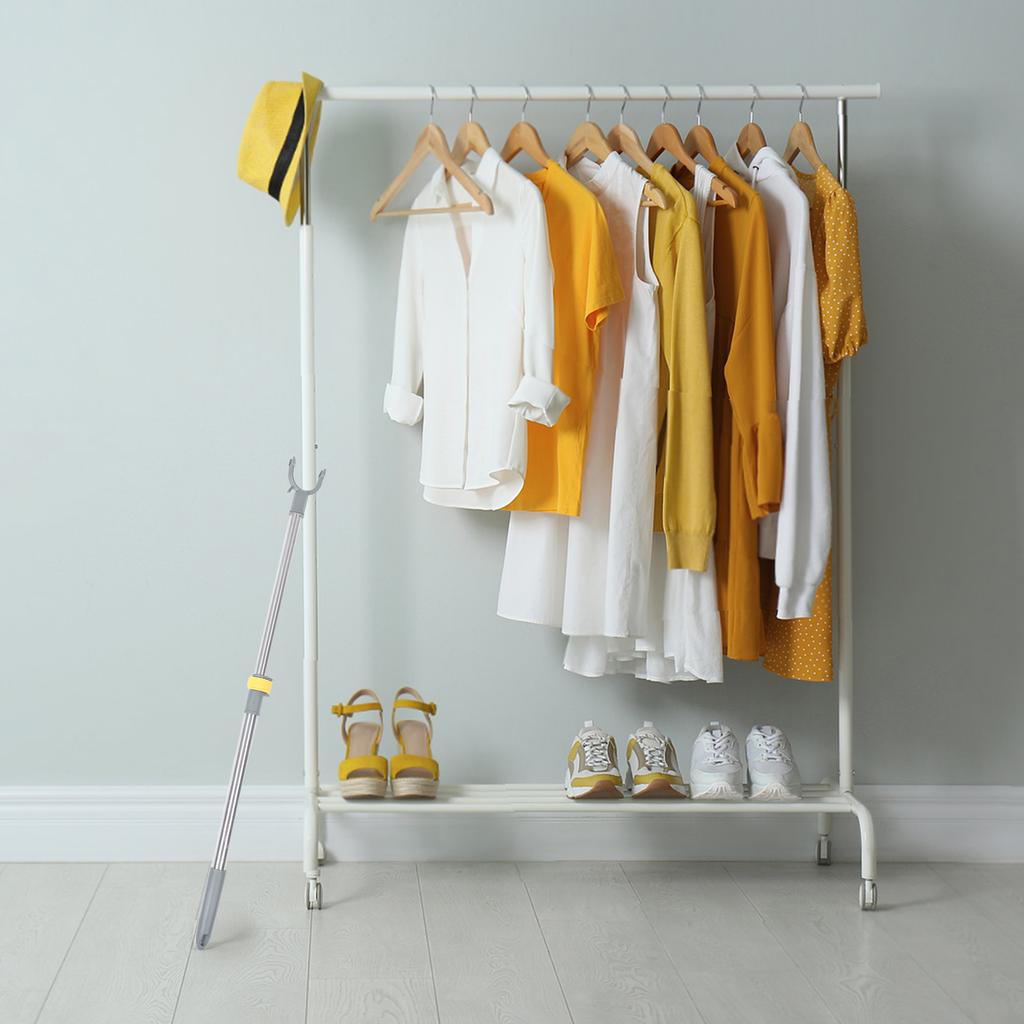 Adjustable Stainless Steel Closet Pole Telescopic Clothes Drying Rod Hanger Support Stick For Household Shelves Laundry