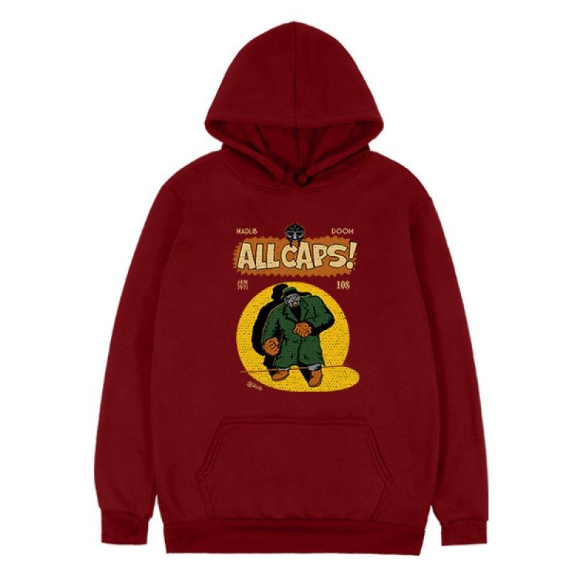 Bluza z kapturem Mf Doom Rapper Print ALL CAPS