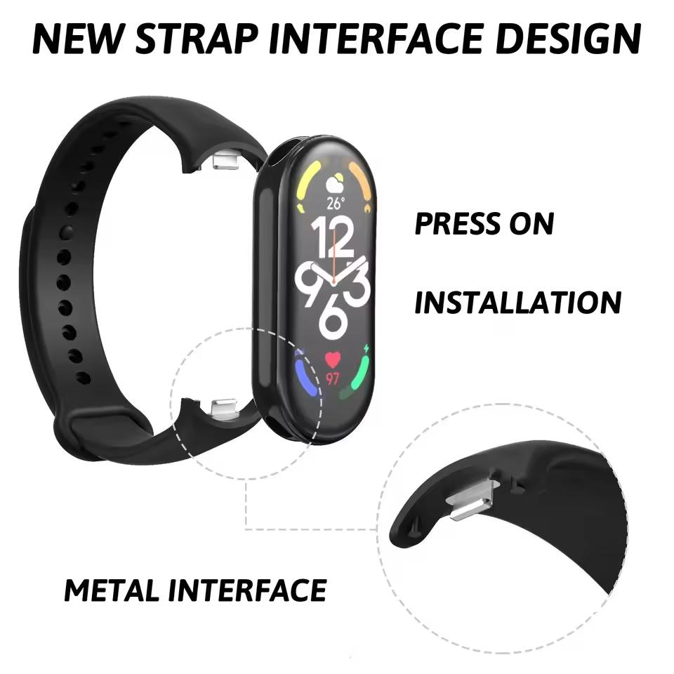 NEW Watch Band Accessories Silicone Strap for Xiaomi Mi Band 10 9 8 Replacement Bracelet for Xiaomi Mi Band 10 Sport Wriststrap