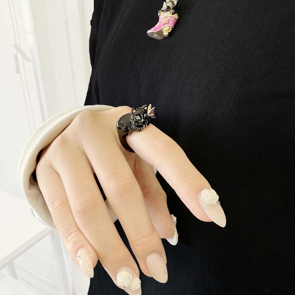 Black Cat Motif Ring SAMR0780LLXD [Anna Sui]