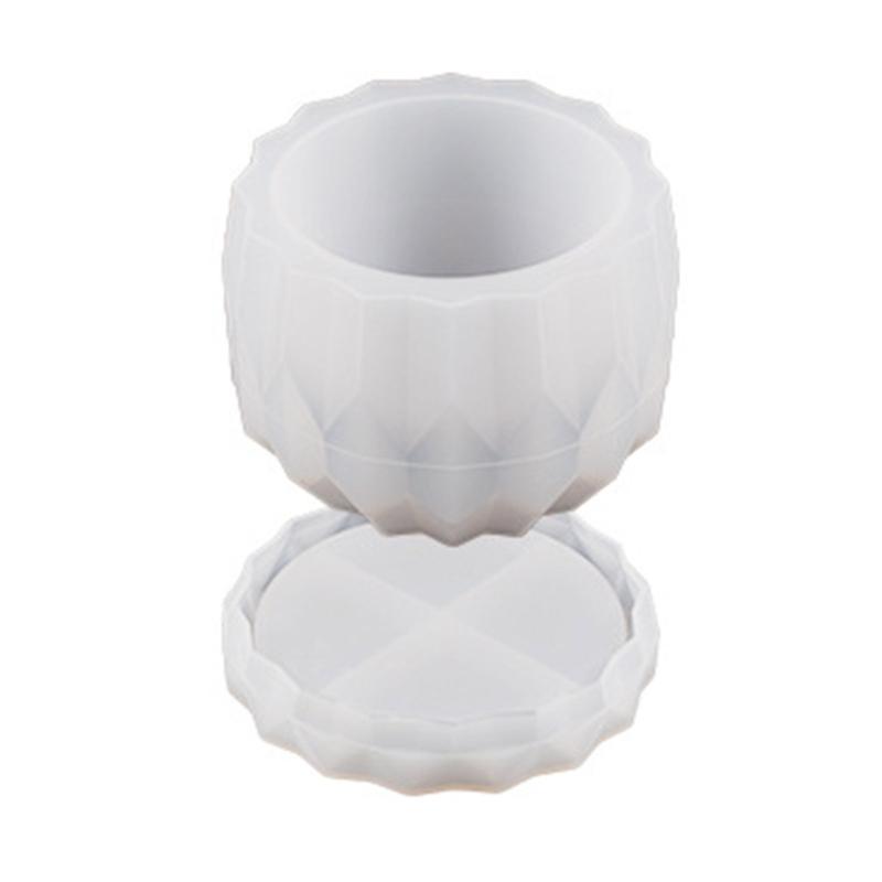 Round Gypsum Silicone Mold DIY Succulents Concrete Flower Pot Vase Plaster Cement Molds Clay Candle Holder Mould Decor