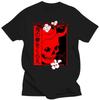 Japanese Demon Art Face Skull Devil Oni Harajuku Aesthetic Black T-Shirt S-3Xl Tops New Unisex Funny Tee Shirt