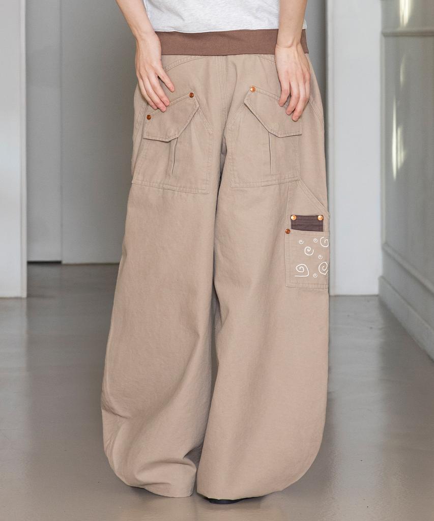 RuNaKi'Hu' Wxp082 Shiori Double Knee Balloon Pants (Beige)
